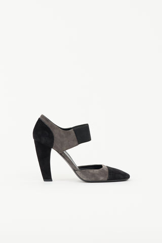 Prada Suede Colourblock Pump
