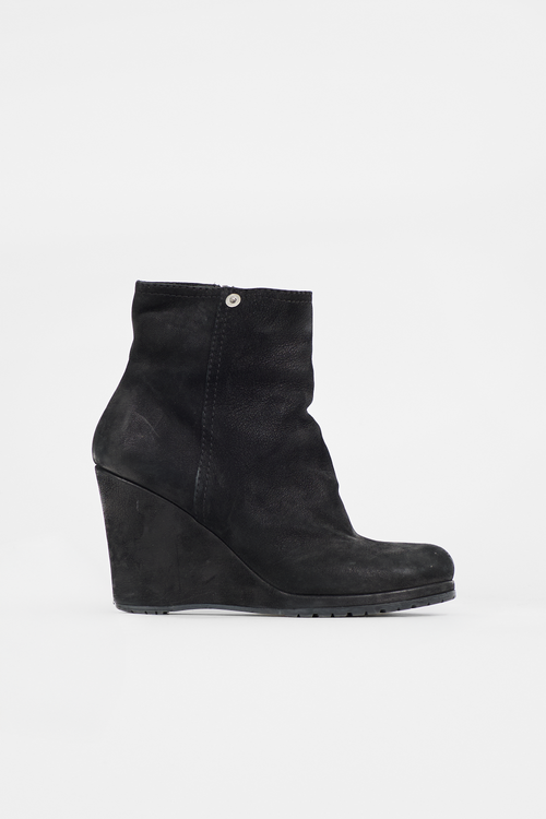 Prada Suede Wedge Boot
