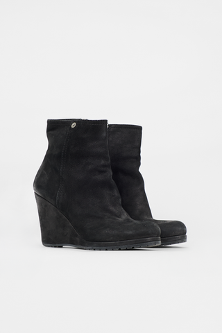 Prada Suede Wedge Boot