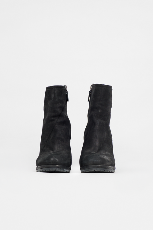 Prada Suede Wedge Boot