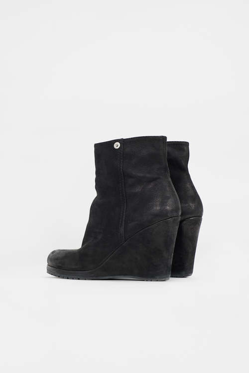 Prada Suede Wedge Boot