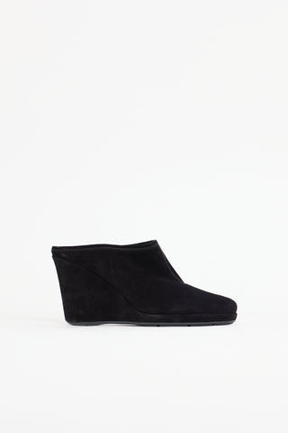 Prada Suede Wedge Mule