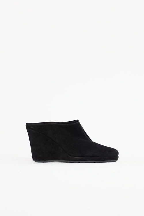 Prada Suede Wedge Mule