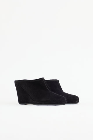 Prada Suede Wedge Mule