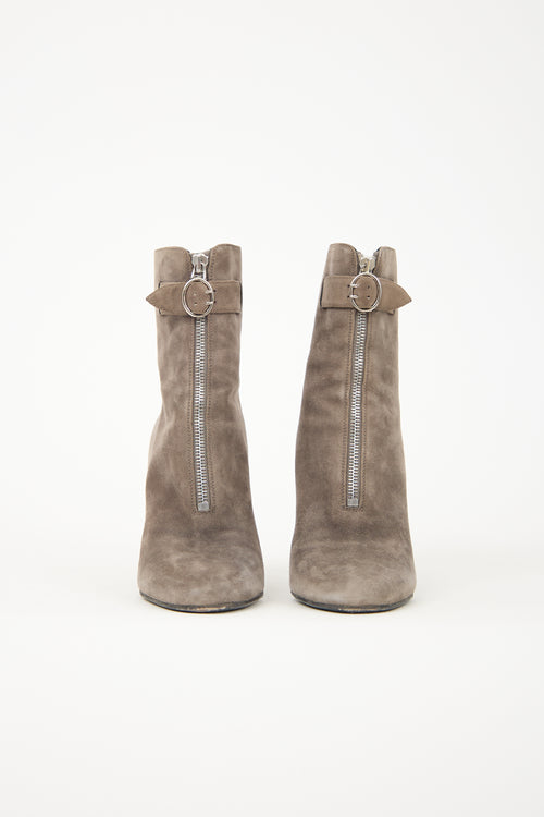 Prada Suede Heeled Boot