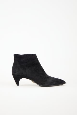 Prada Suede Pointed Toe Bootie