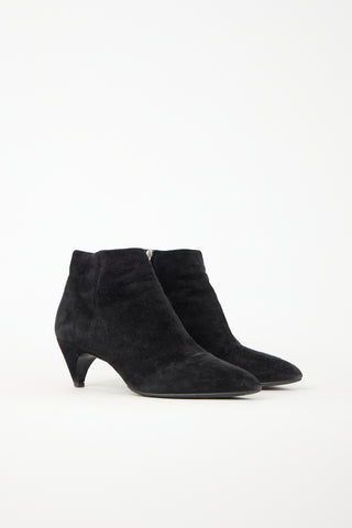 Prada Suede Pointed Toe Bootie