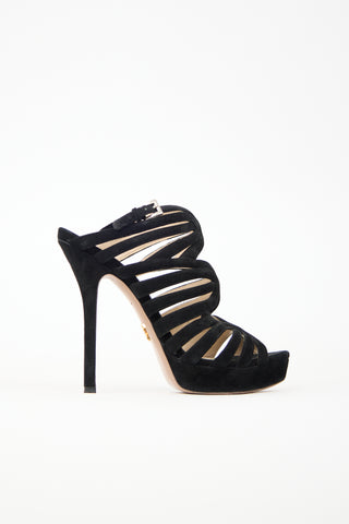 Prada Suede Cut Out Heel