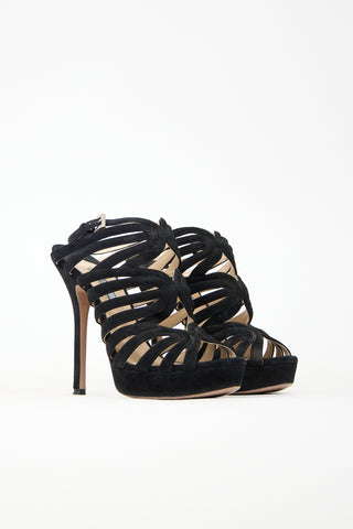 Prada Suede Cut Out Heel
