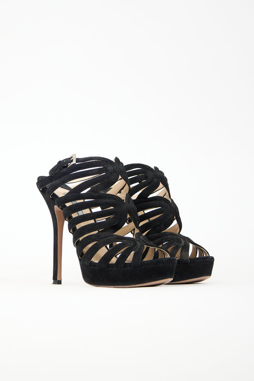 Prada Suede Cut Out Heel