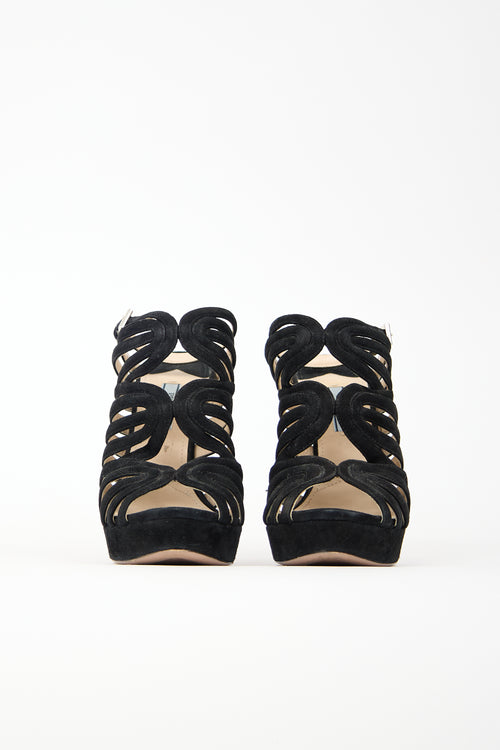 Prada Suede Cut Out Heel