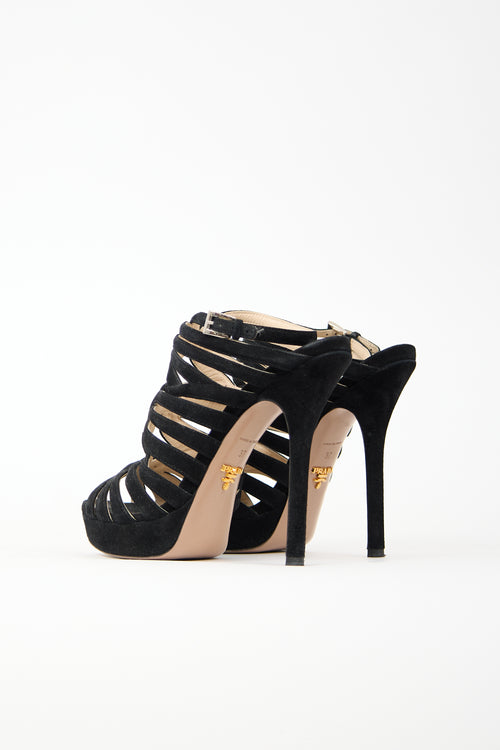 Prada Suede Cut Out Heel