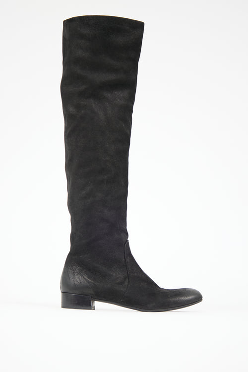 Prada Suede Knee High Boot