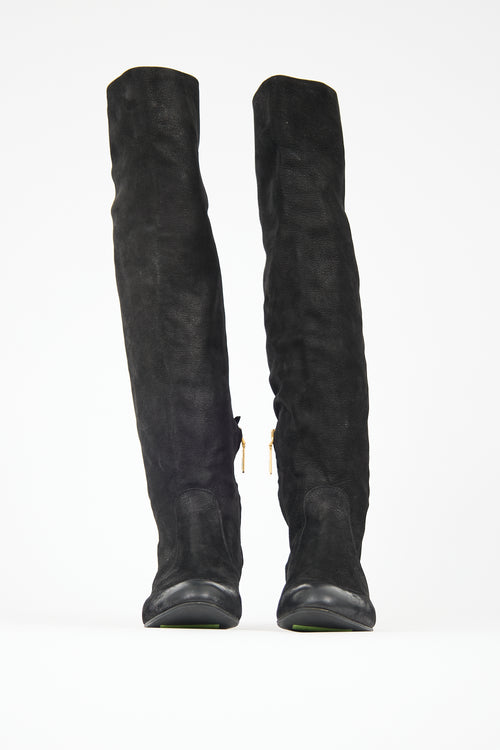 Prada Suede Knee High Boot