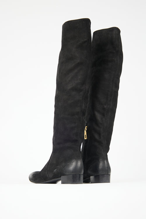 Prada Suede Knee High Boot