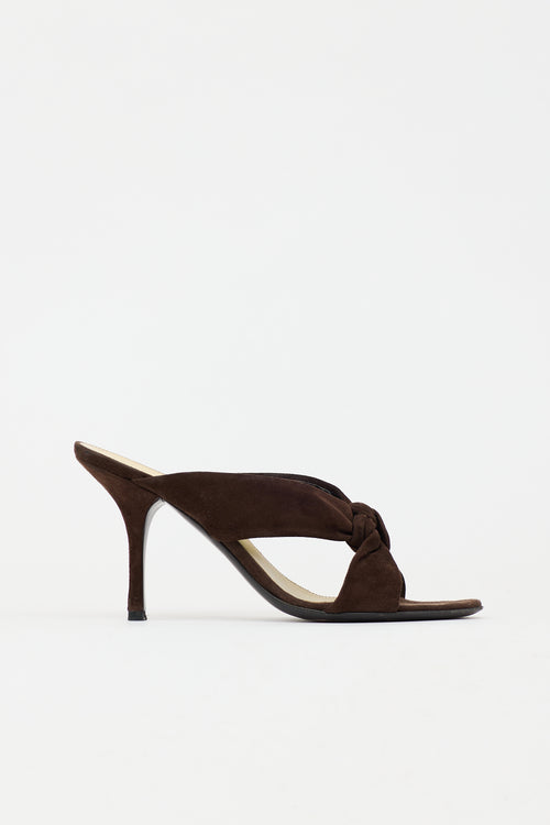 Prada Suede Knot Mule