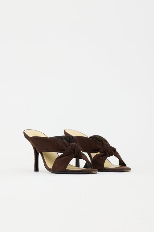 Prada Suede Knot Mule