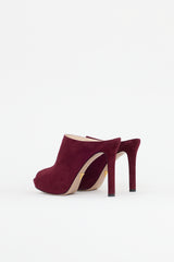 Prada Suede Peep Toe Mule