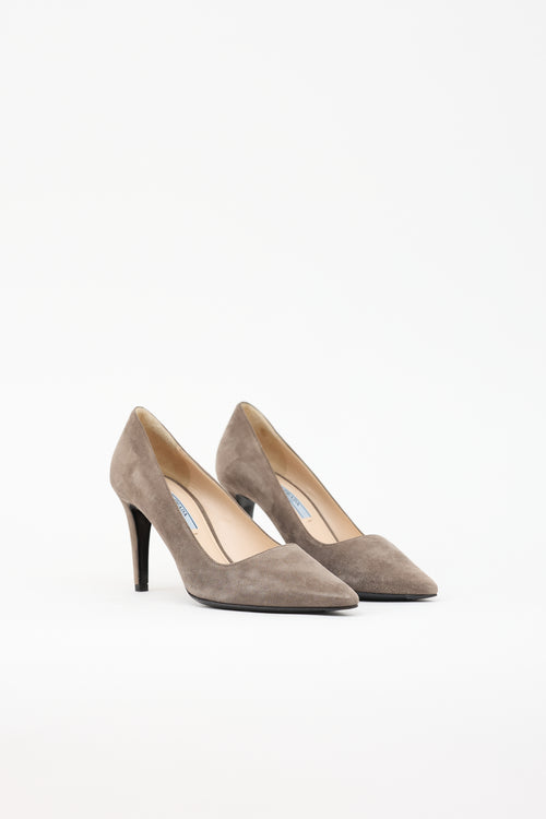 Prada Suede Pointed Pump