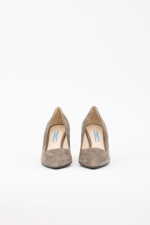 Prada Suede Pointed Pump