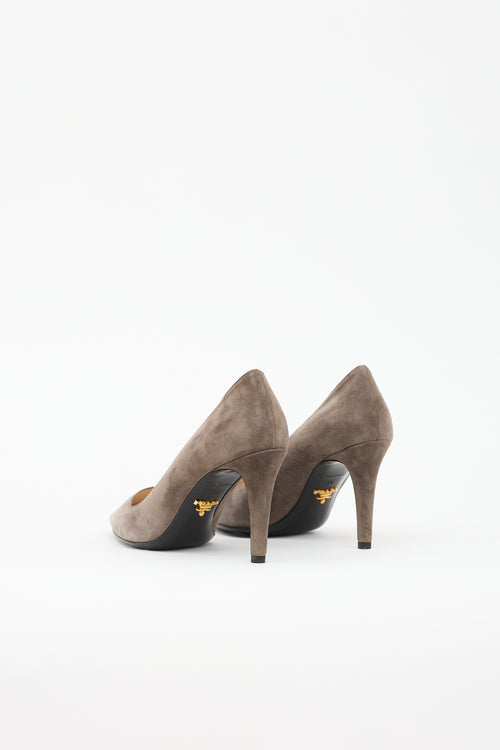 Prada Suede Pointed Pump