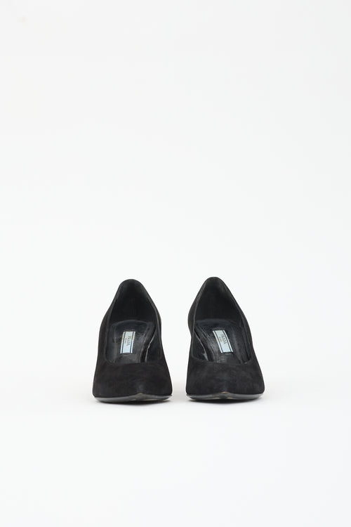 Prada Suede Pointed Toe Pump