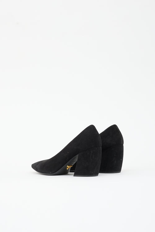 Prada Suede Pointed Toe Pump