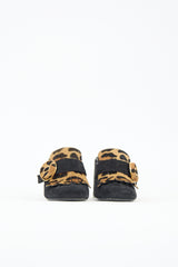 Prada Suede Printed Fringe Mule