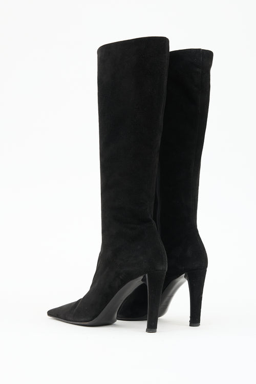 Prada Suede Zip Boot