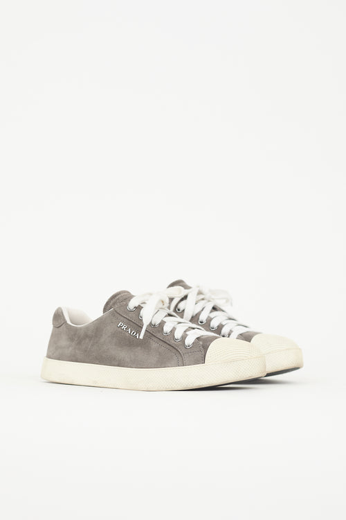 Prada Suede & Dot Rubber Sneaker