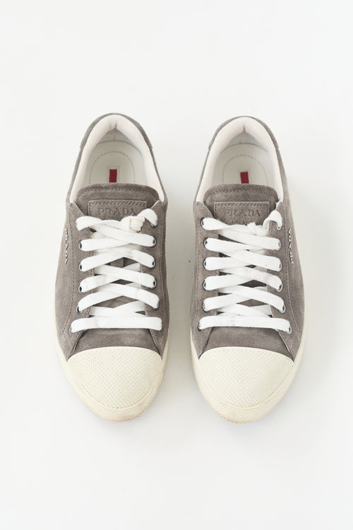 Prada Suede & Dot Rubber Sneaker