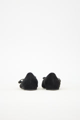Prada Suede & Satin Bow Flat