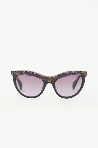 Prada SPR04P Embellished Sunglasses