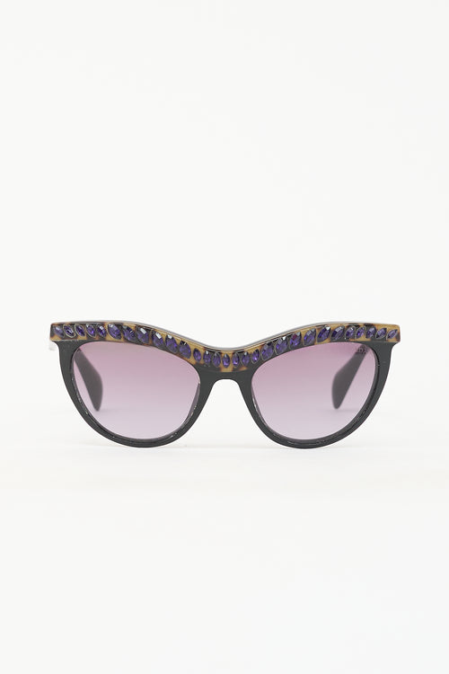 Prada SPR04P Embellished Sunglasses