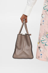 Prada Taupe & Silver Leather City Bag