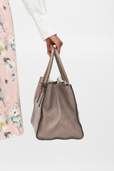 Prada Taupe & Silver Leather City Bag
