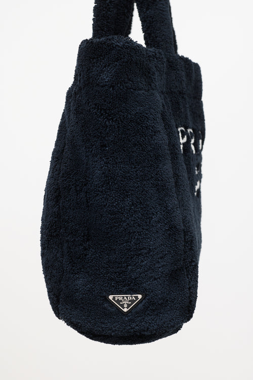 Prada Terry Logo Tote Bag