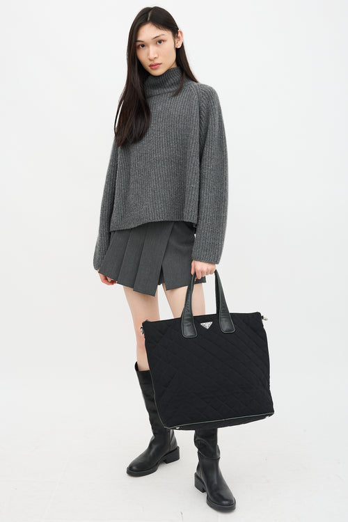 Prada Tessuto Impuntu Tote Bag