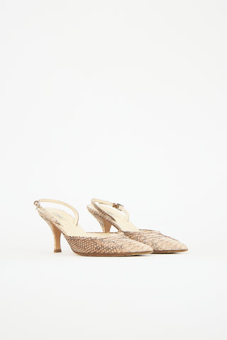 Prada Textured Slingback Pump