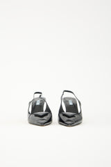 Prada Leather Logo Slingback Pump
