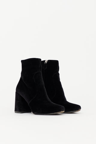 Prada Velvet Ankle Boot