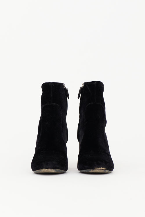 Prada Velvet Ankle Boot