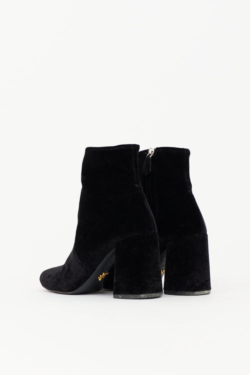 Prada Velvet Ankle Boot