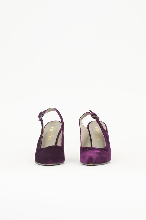 Prada Velvet Wedge Heel