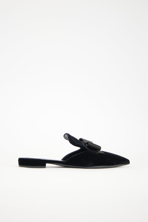 Prada Velvet Bow Mule