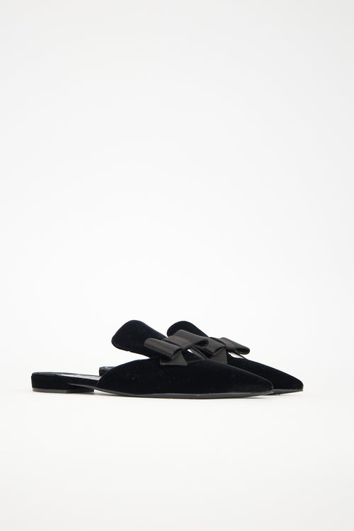 Prada Velvet Bow Mule