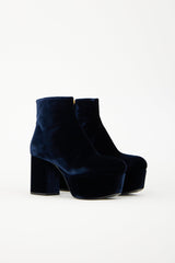 Prada Velvet Platform Boot