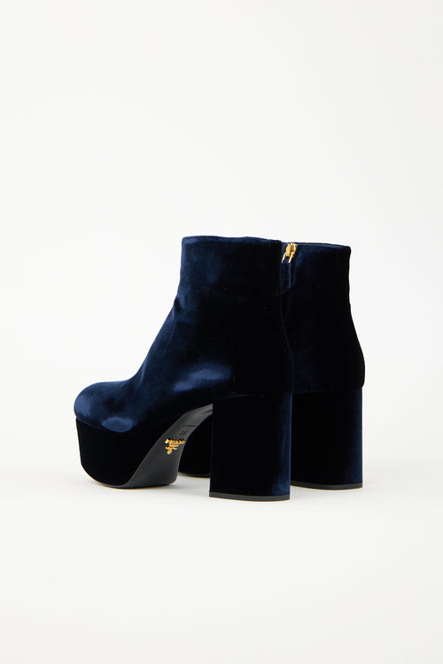 Prada Velvet Platform Boot