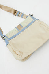 Prada Vintage Beige & Blue Nylon Shoulder Bag