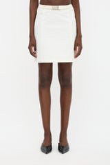 Prada Vintage Belted Midi Skirt
